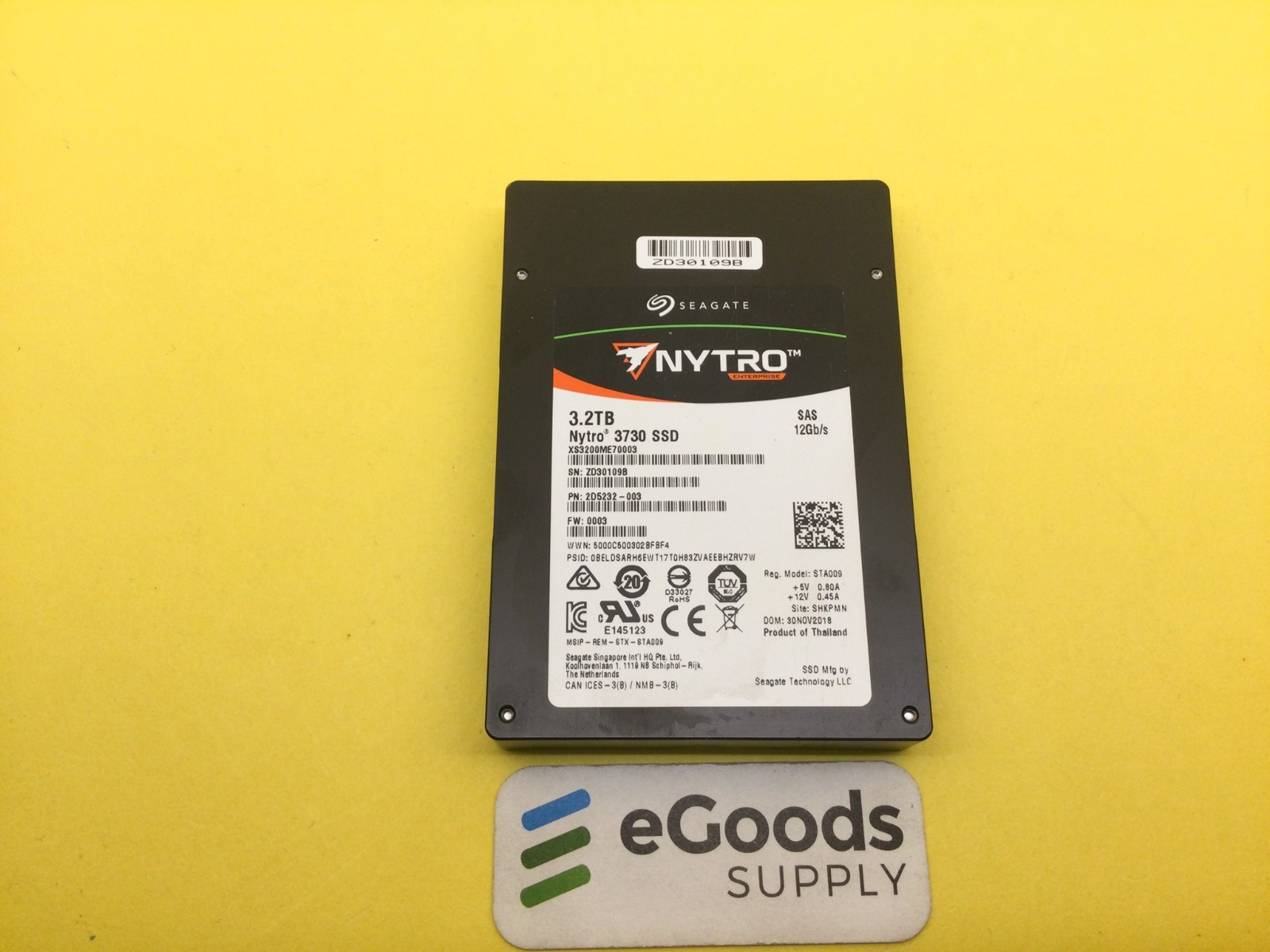 XS3200ME70003 Seagate Nytro 3730 3.2TB Dual 12Gb/s SAS 3D eMLC 2.5" 15mm SSD