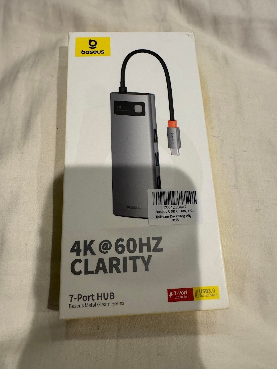Baseus 7-Port USB C Hub with 4K@60Hz Clarity - Metal Gleam Series