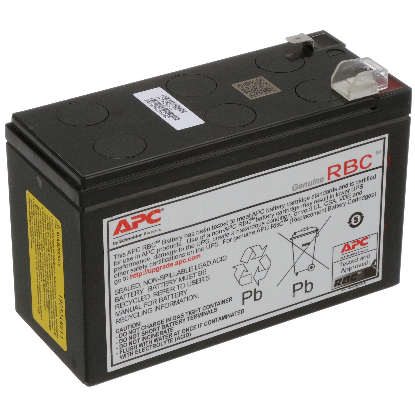 APC RBC UPS Replacement Battery Cartridge Sealed NEW Lead Acid F2 12V Black
