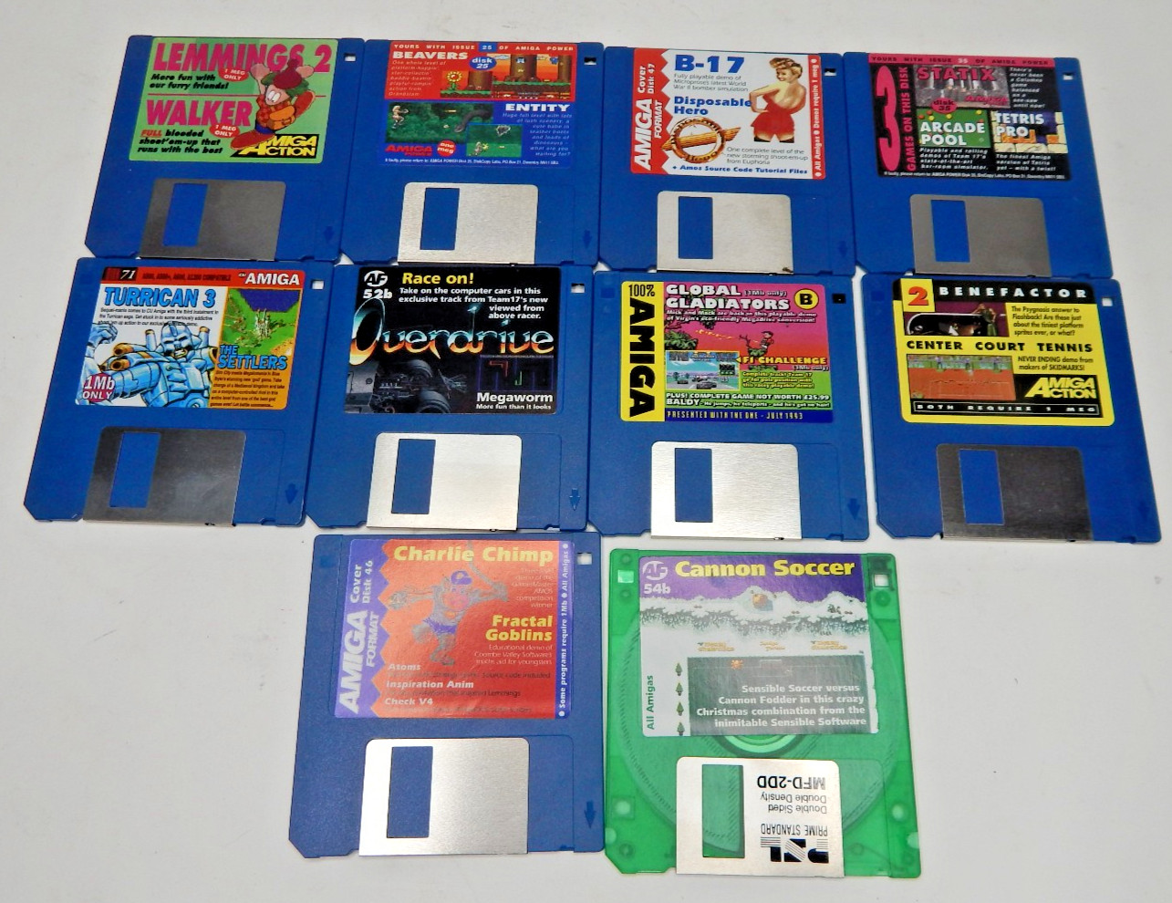 Lot of 10 AMIGA Floppy Disk Games - UNTESTED LOT 6