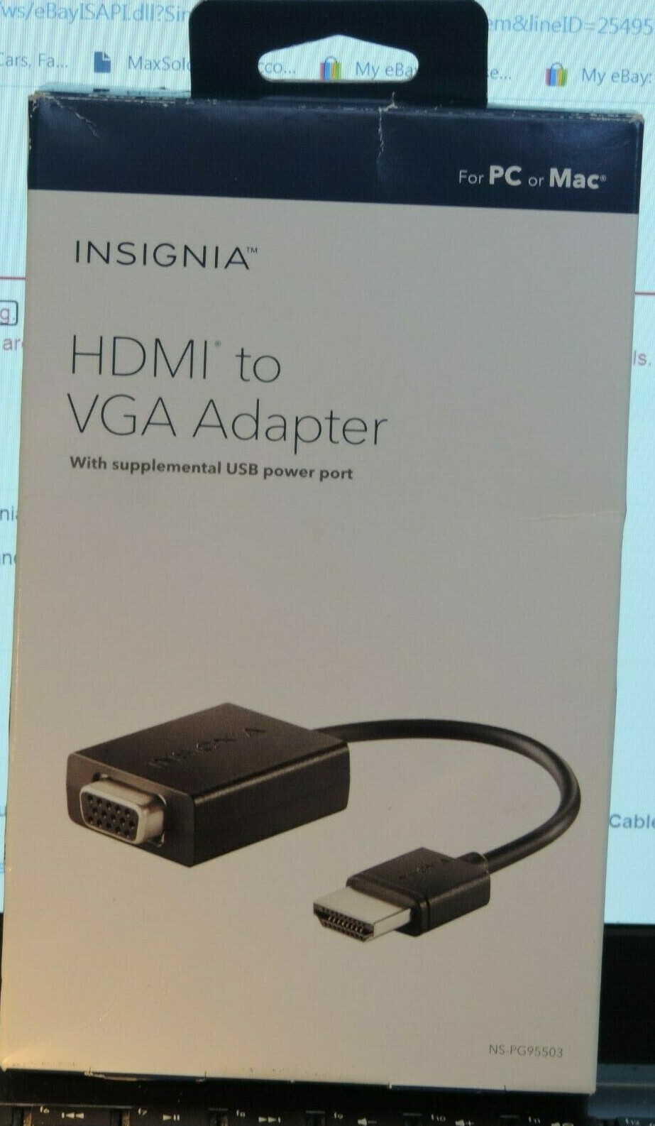 Insignia HDMI to VGA Adapter Black For Mac and Windows