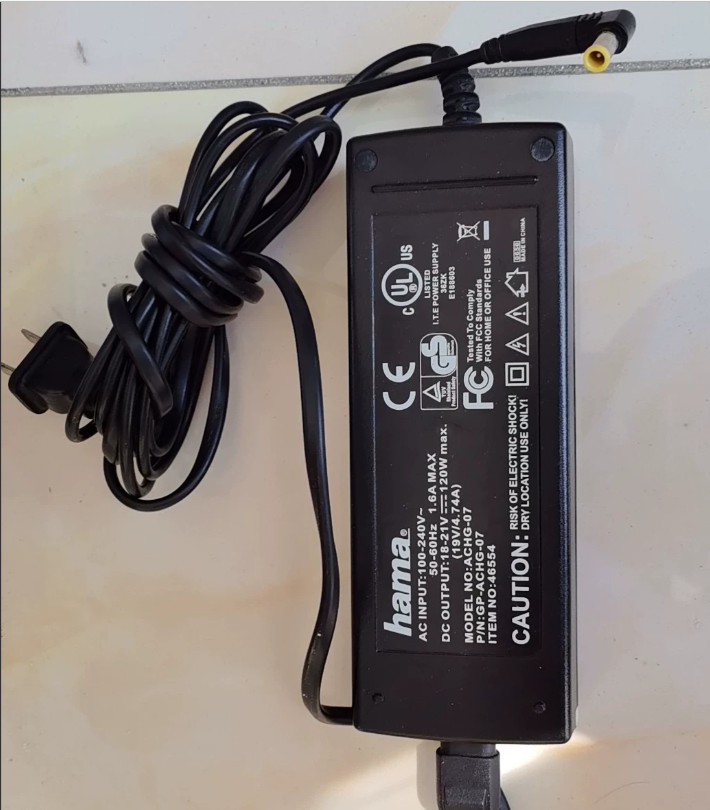 Original hama ACHG-07 19V 4.74A 120W 5.5*2.1 AC Power Adapter For Laptop