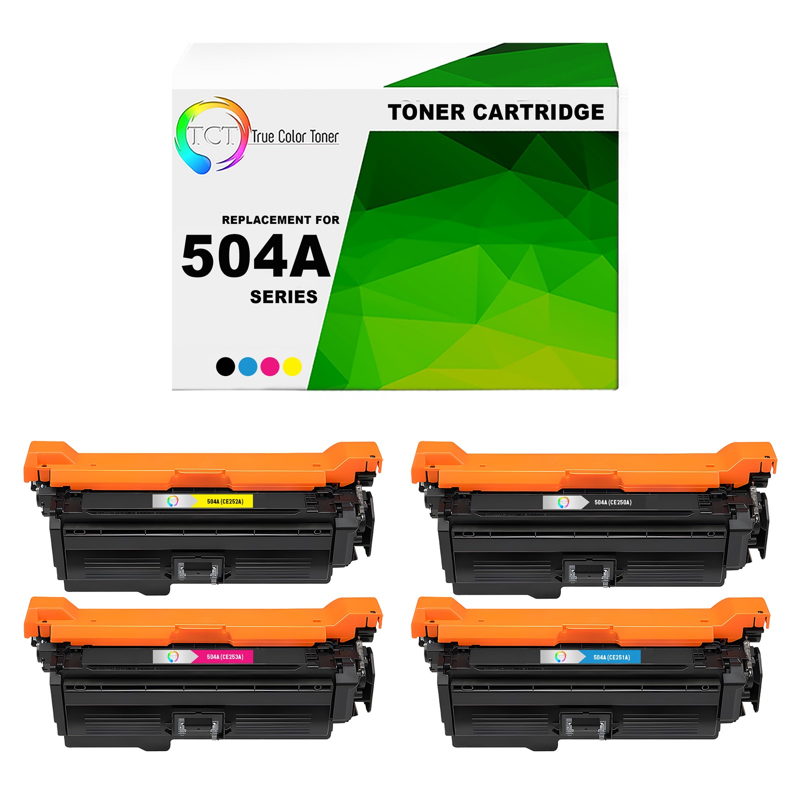 TCT 4PK 504A Toner Set CE250A CE251A CE252A CE253A For HP LaserJet CP3525 CM3530