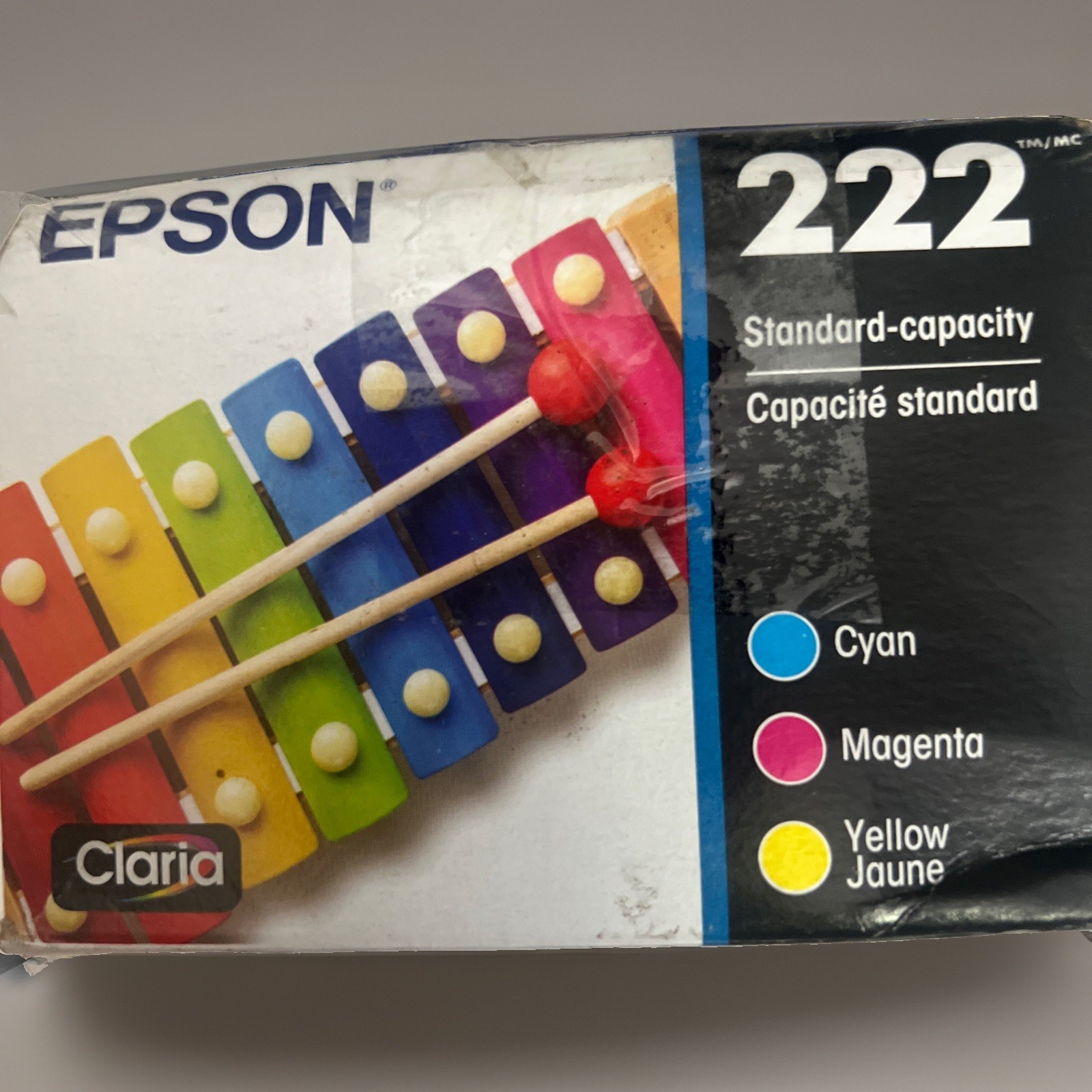 Epson 222 Claria Ink Combo Pack – Cyan Magenta Yellow – Standard Capacity – New