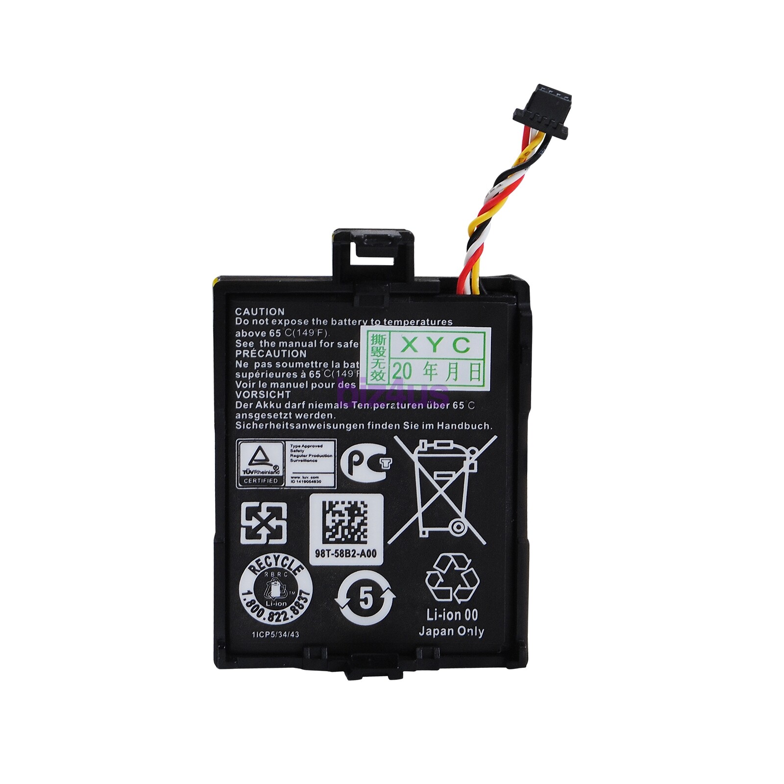 Battery for PERC RAID H710 H710P H730 H810 H830 0H132V 070K80 70K80 H132V T40JJ