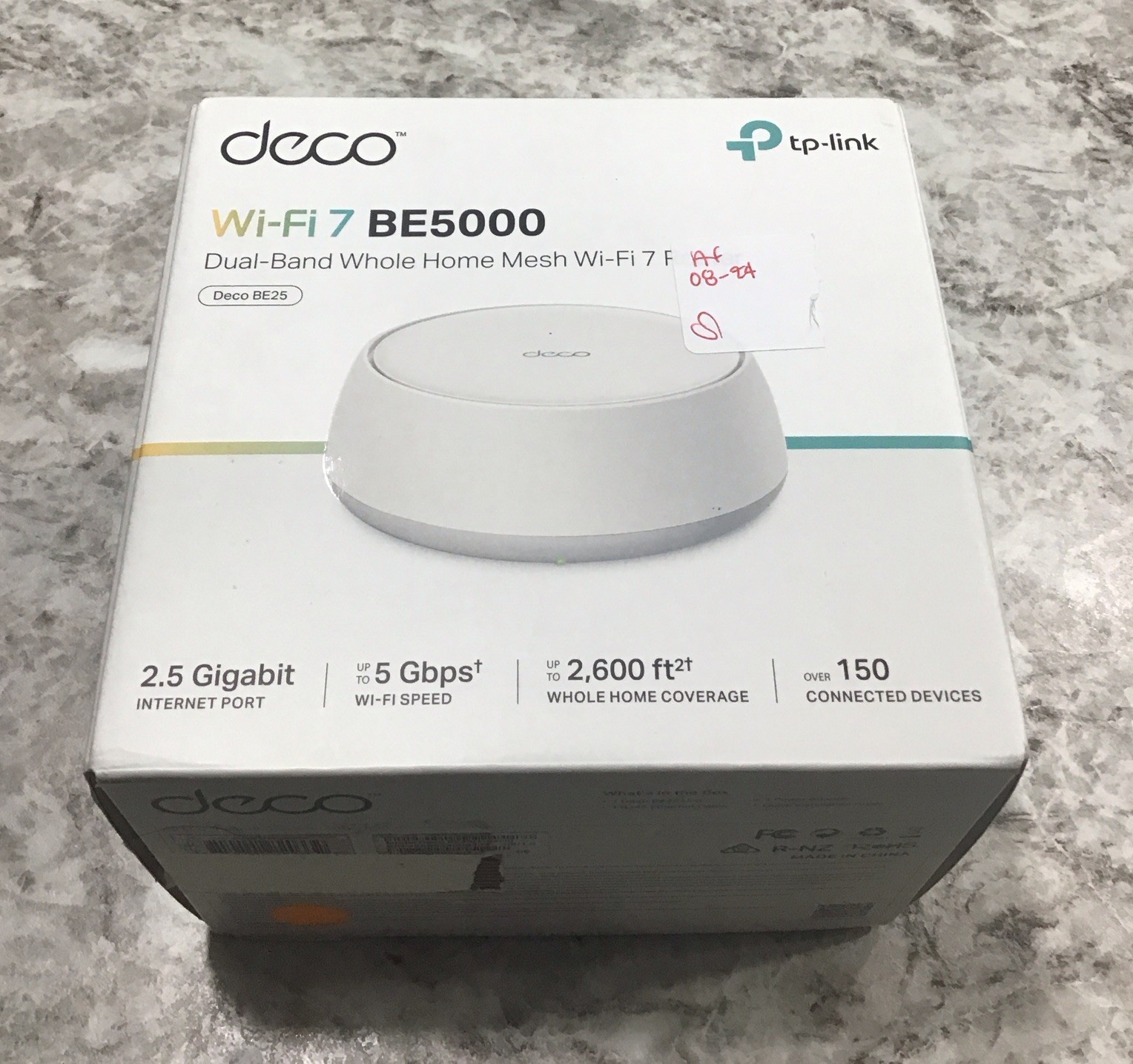 TP-Link Deco BE25 AX5000 Whole Home Mesh WiFi 7 Router -  White