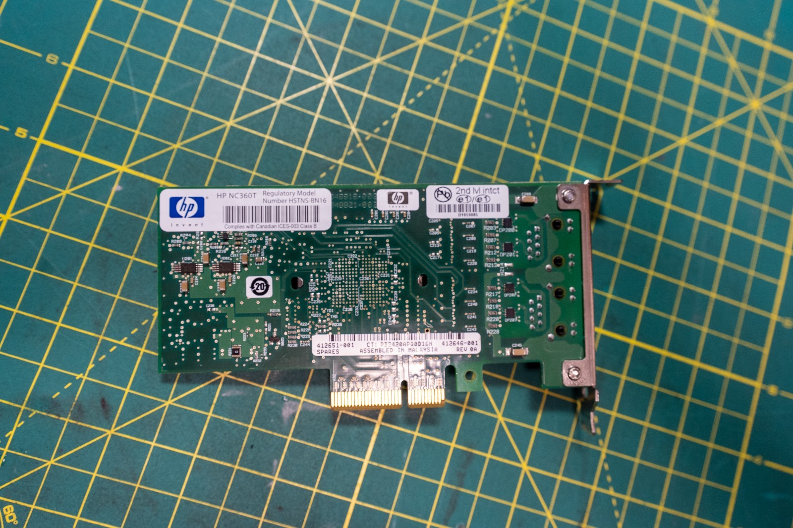 HP NC360T Dual Port 1GB Network Adapter 412646-001 Full Height Bracket