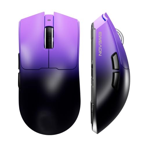 EWEADN S9 Pro Wireless Gaming Mouse, 59g Ergonomic Computer Mouse, 2.4Ghz/Blu...