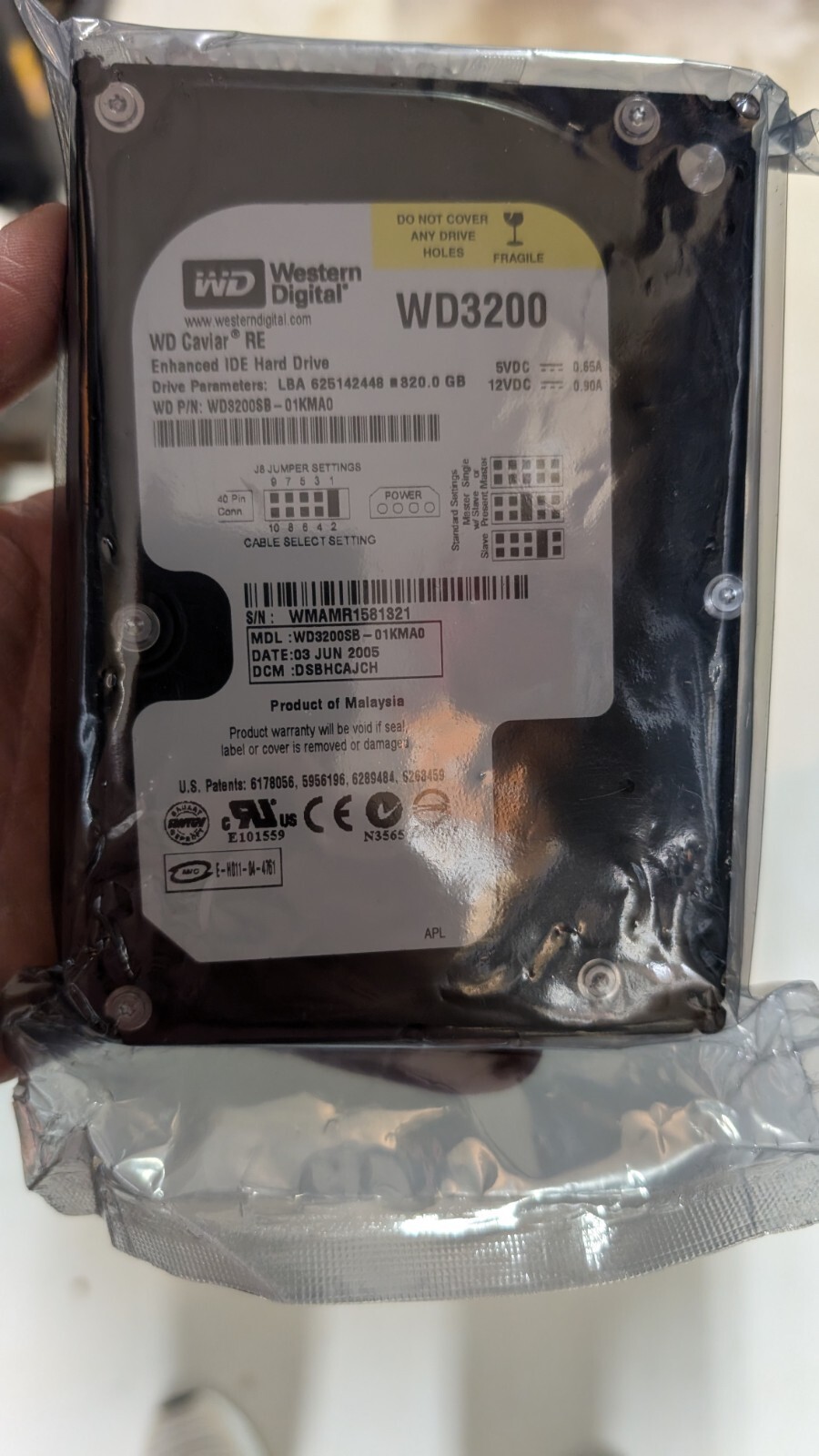 BRAND NEW SEALED WESTERN DIGITAL # WD3200 320GB HARD DRIVE 