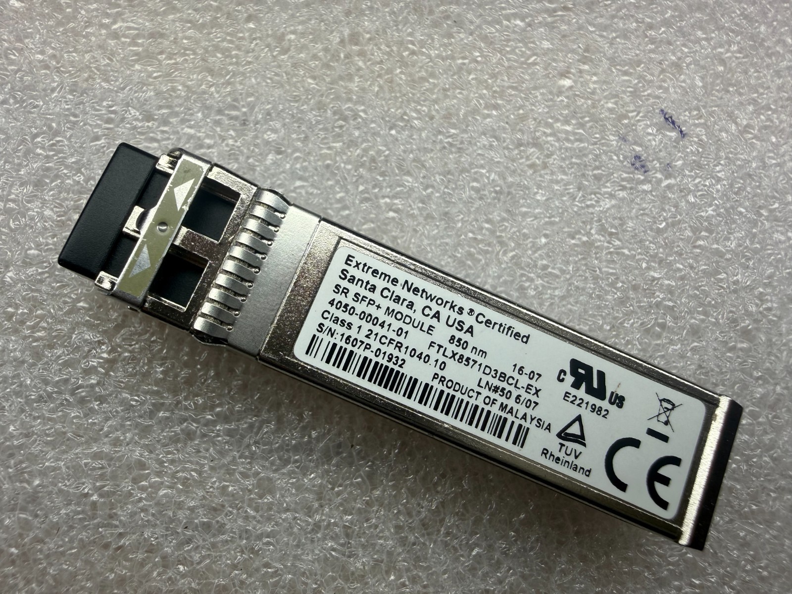 Extreme Networks  10GB-SR-SFP+ 4050-00041-01 10301 FTLX8571D3BCL-EX SFP+ Qty
