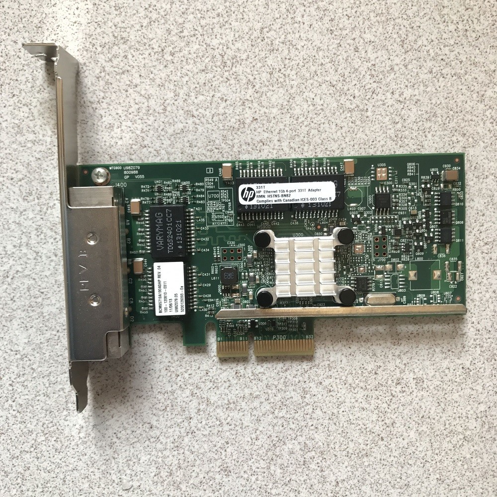 HP 331T PCIE 649871-001 ETHERNET 1GB 4-PORT ADAPTER 647592-001