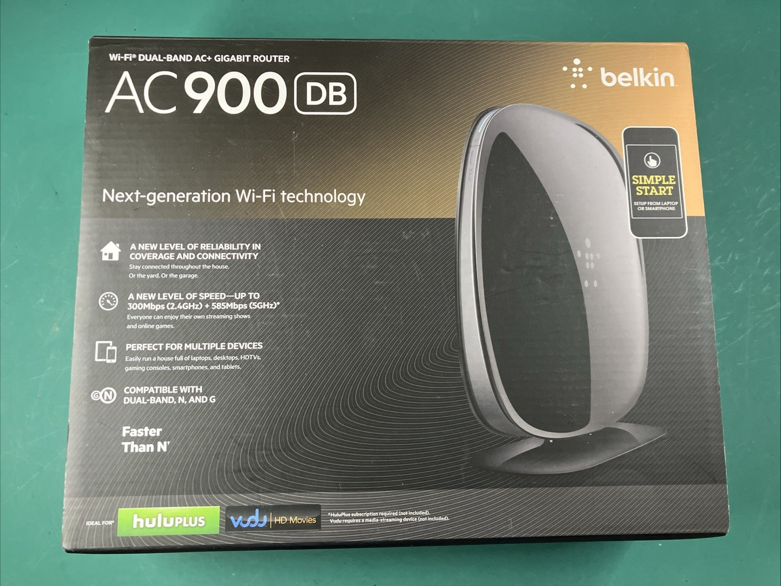 Belkin Wi-Fi Dual-Band AC+ Gigabit Router. AC900 DB. Original Box. VERY GOOD.