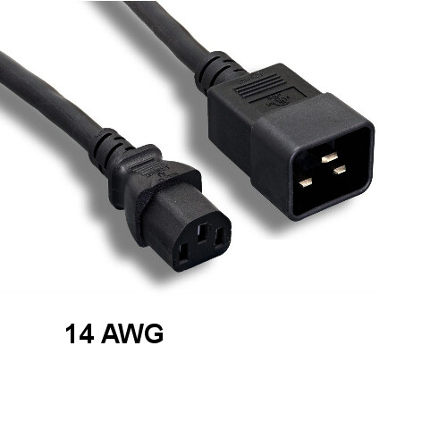 6 feet 14AWG Power Cable IEC-60320 C13 to C20 15A/250V SJT Server PDU UPS Data