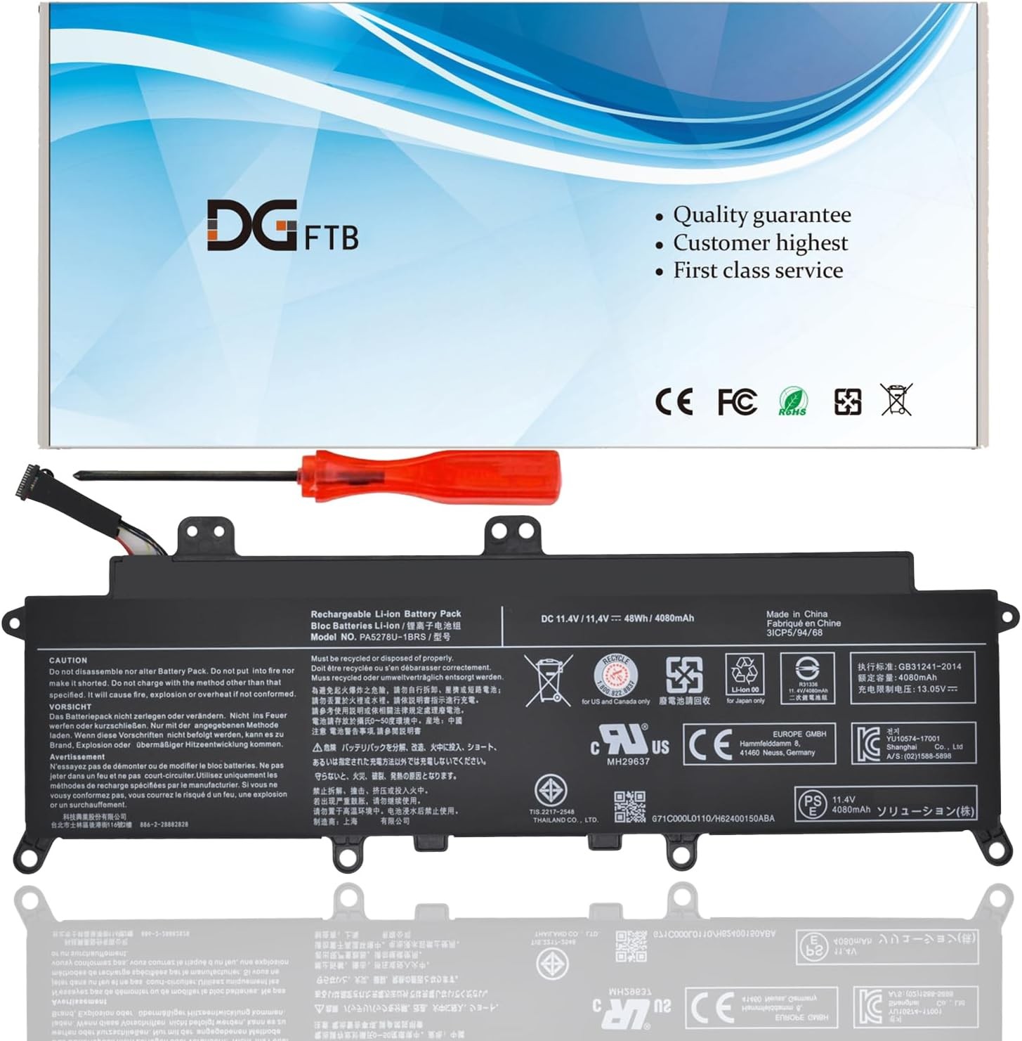 PA5278U 1BRS New Laptop Battery Replacement for Toshiba Tecra X40 D X40 E X40 F