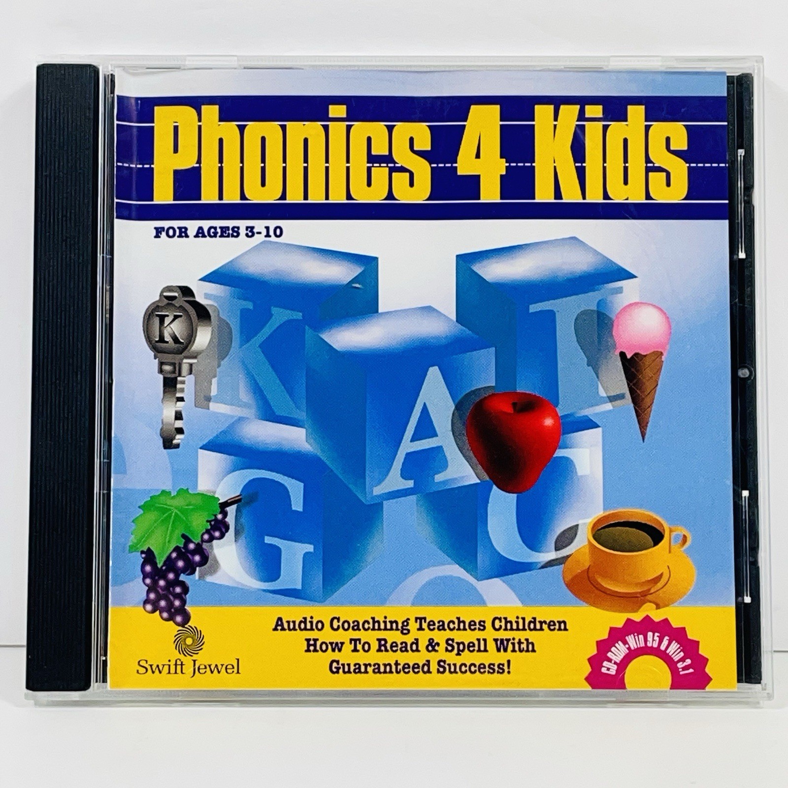 Phonics 4 Kids 1998 PC CD-ROM Software