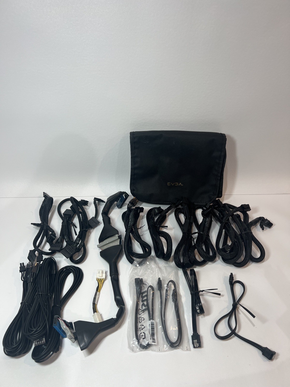 Lot of 18 Various Cables EVGA HDD ATA SATA FOXCON MSI Genuine with Bag Open Box 