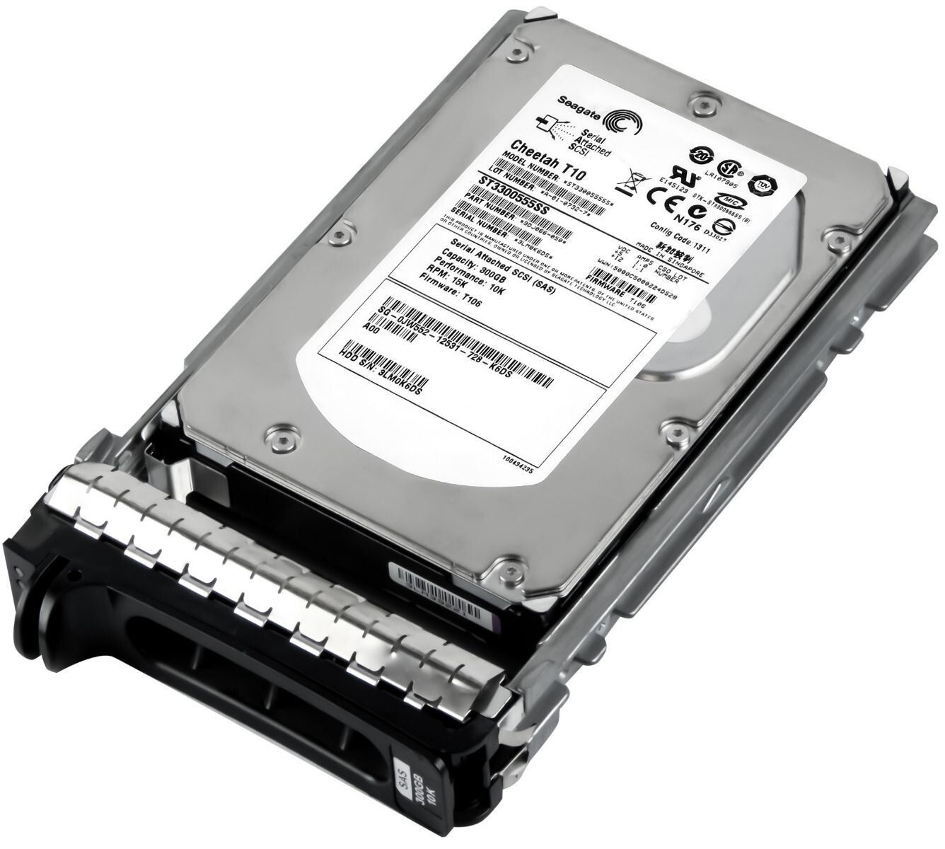 FIT FOR Dell 0JW552 JW552 ST3300555SS 300GB 10000 RPM SAS 16MB 3.5 In Hard Drive