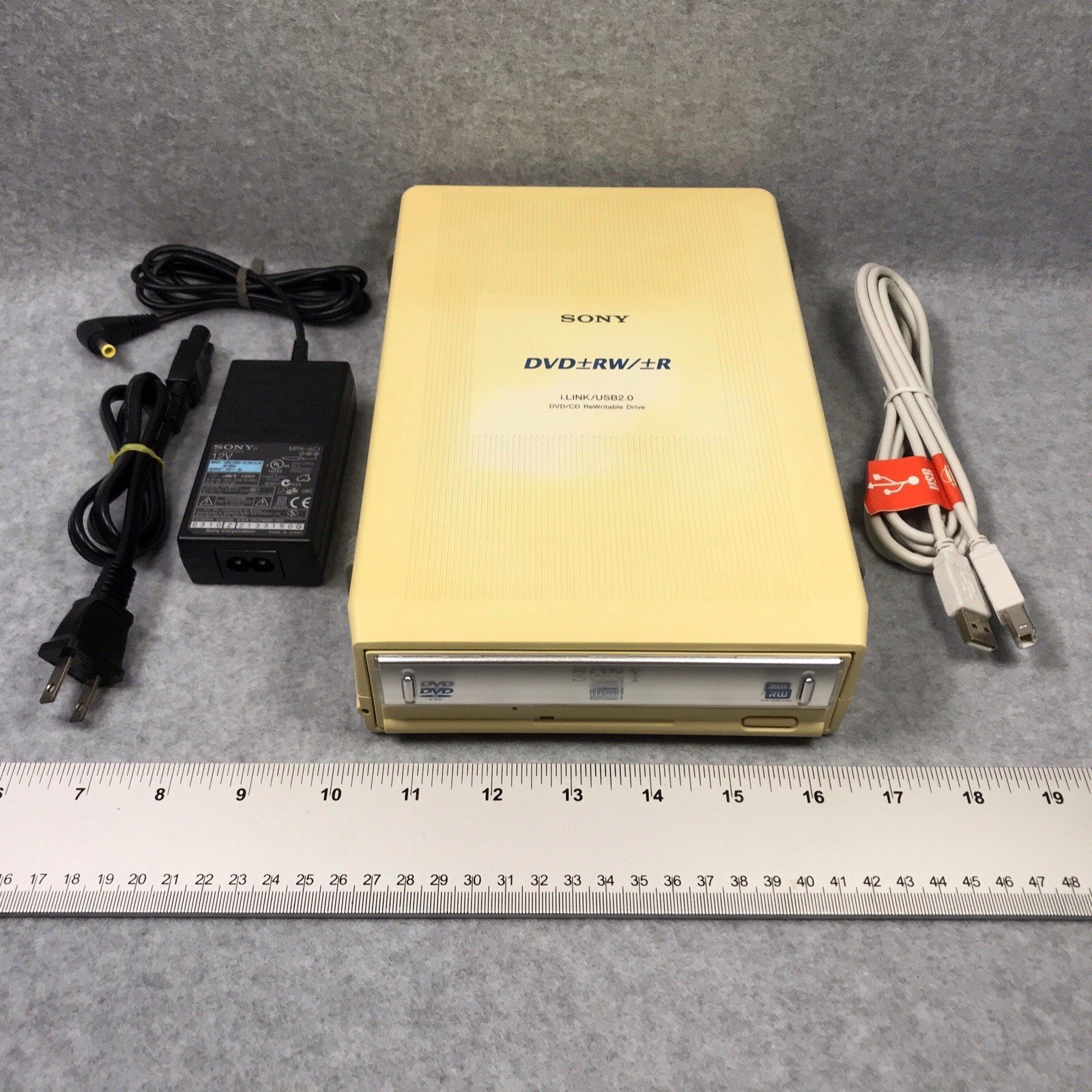 Sony DRX-510UL External DVD±RW DVD±R CD-RW CD-R Drive USB 2.0 i.LINK Power Test