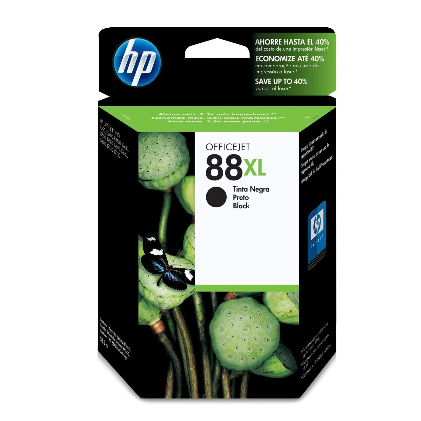 HP 88XL BLACK INK CARTRIDGE  EXP 07/2021