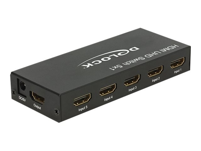 Delock HDMI UHD Switch 5 x in>1 out 4K Video/Audio Switch 5Kvm 18685