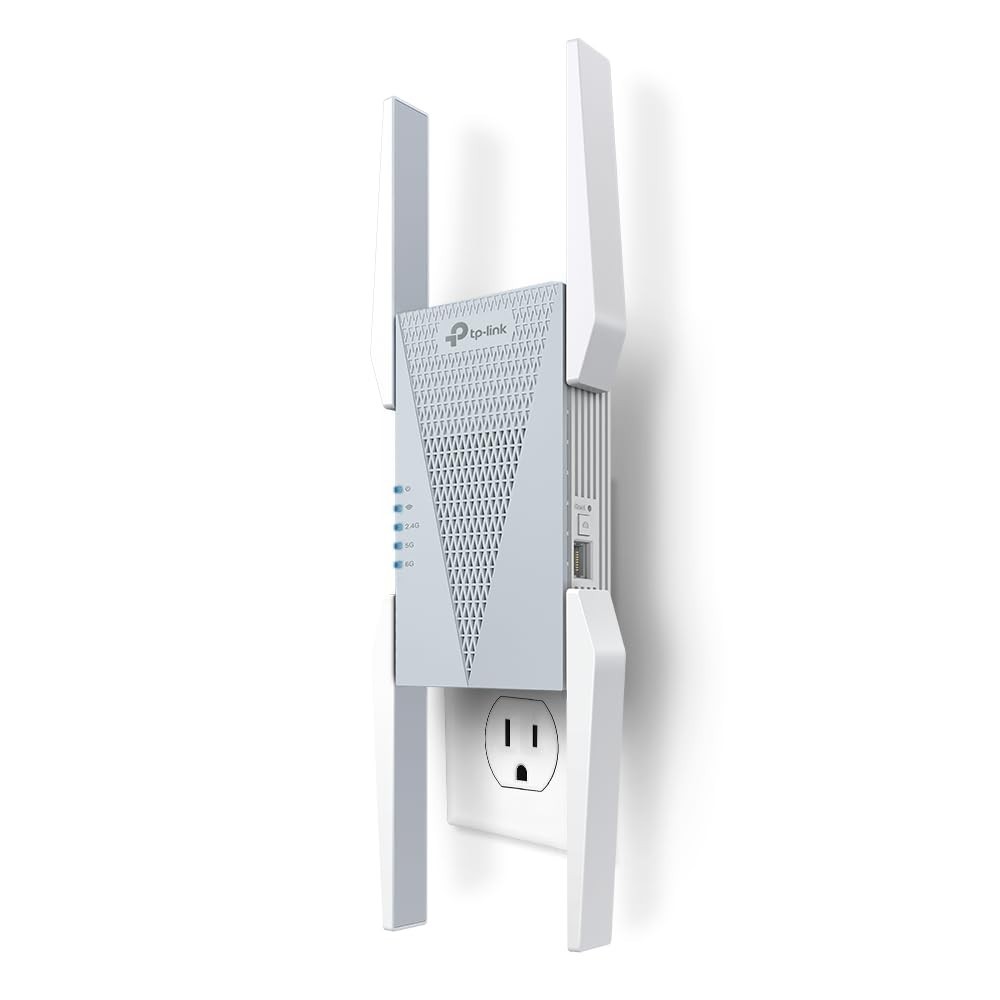 TP-LINK RE813XE AXE5400 Wi-Fi 6E Tri-Band Range Extender, Open Box