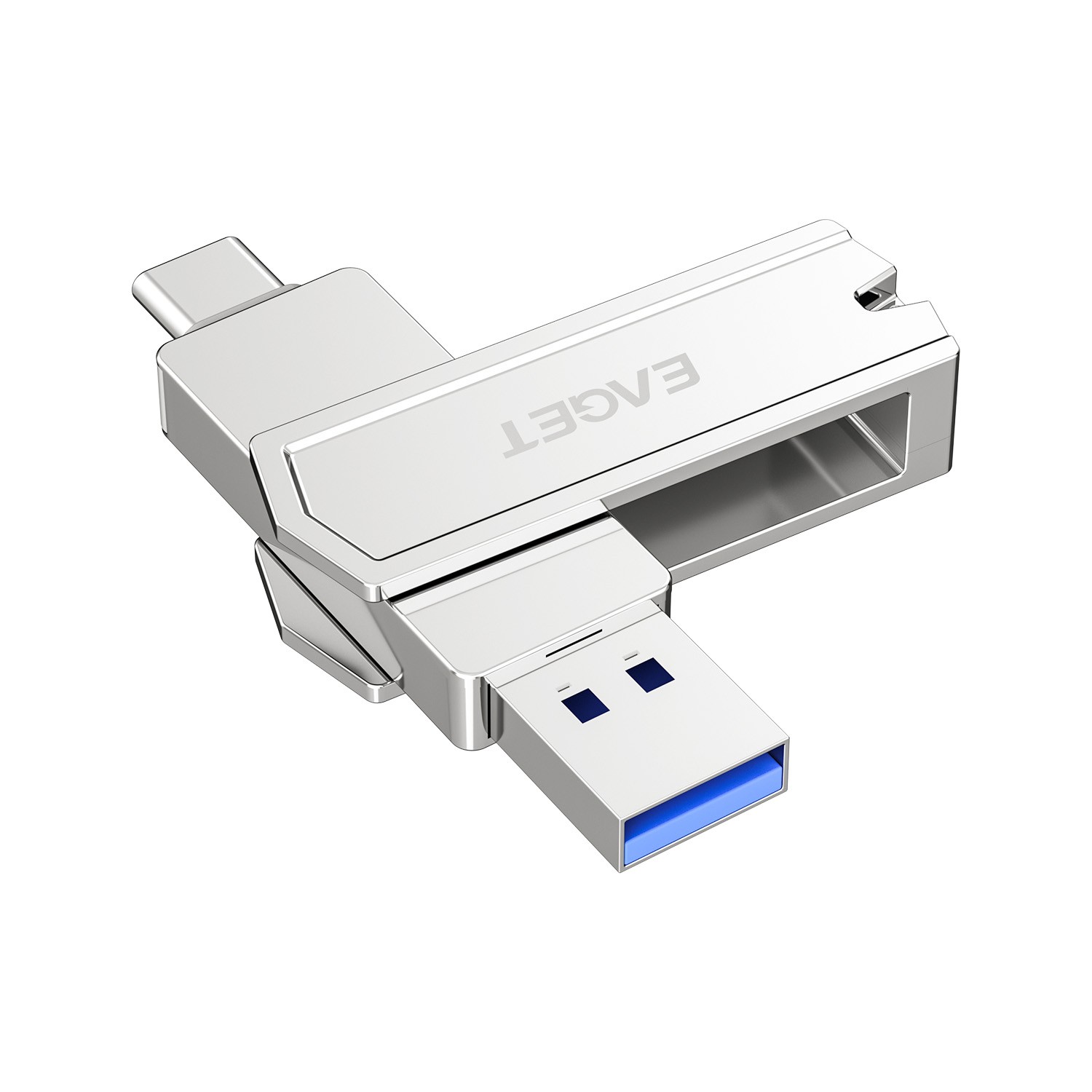 EAGET Dual USB 3.2 Gen 1 USB-C Jump Drive USB-A Flash, Metal Housing Thumb Drive