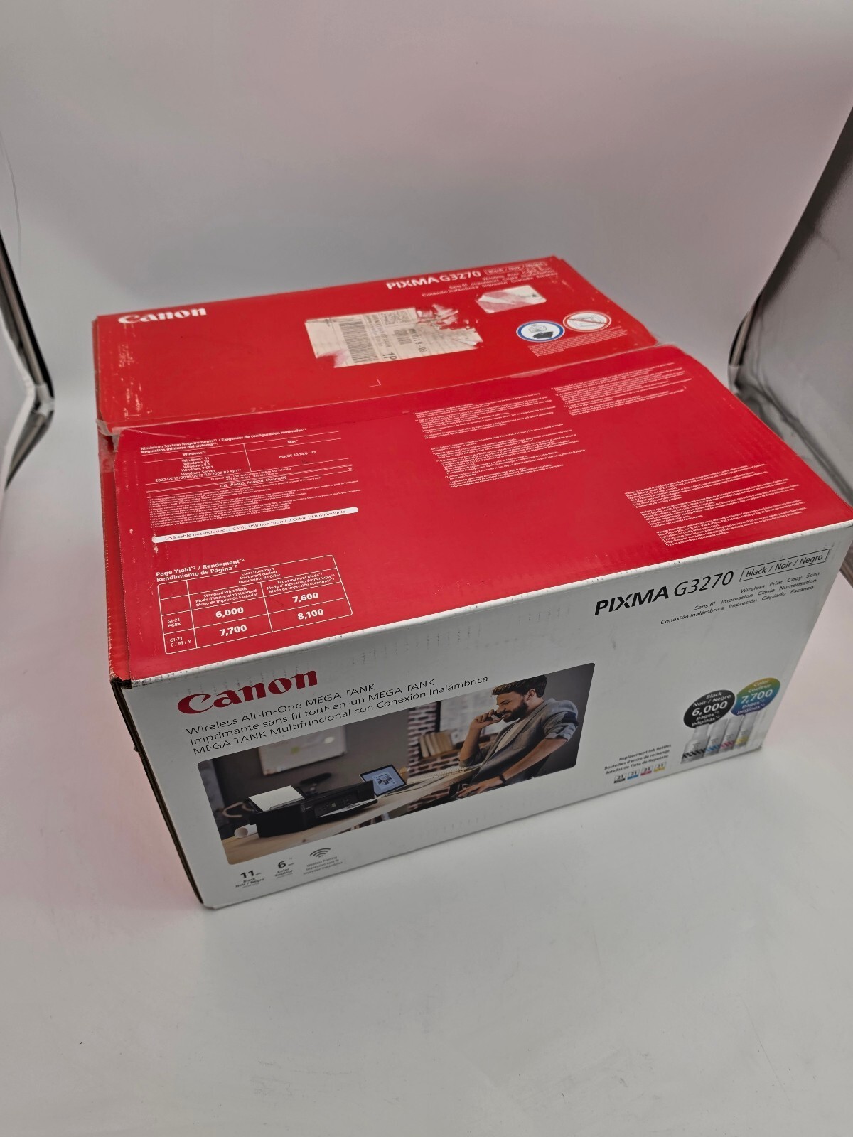 Canon PIXMA G3270 MegaTank Wireless All-in-One Printer 5805C002 Open Box
