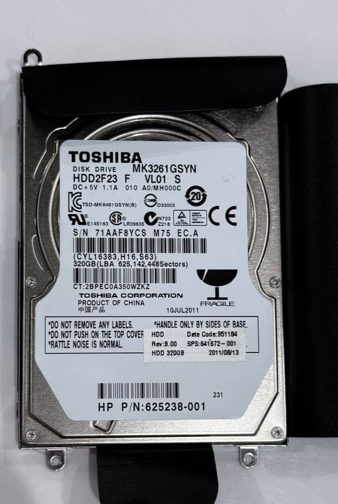 Toshiba HDD2F23 320GB Hard Disk Drive (MK3261GSYN) HDD