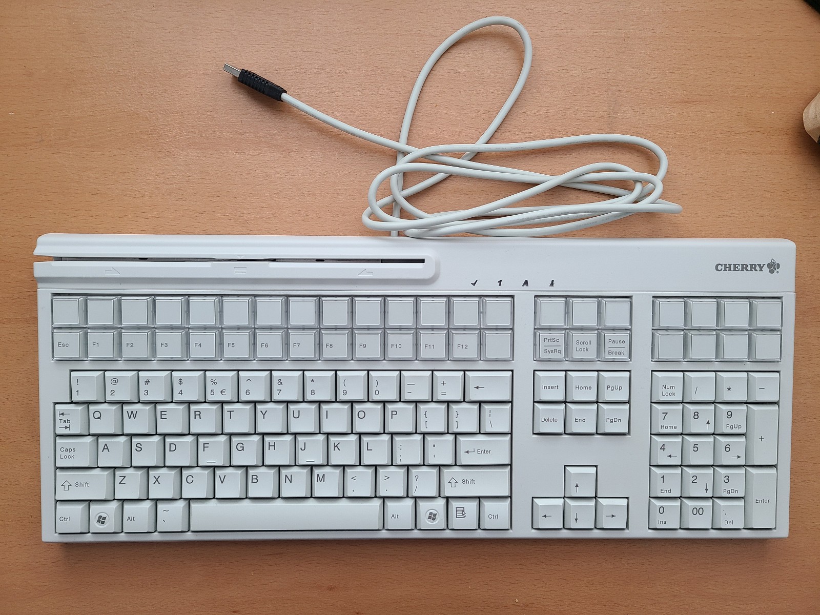 Cherry G8671410EUAEAA G86-71410 POS Keyboard 169 Keys USB White