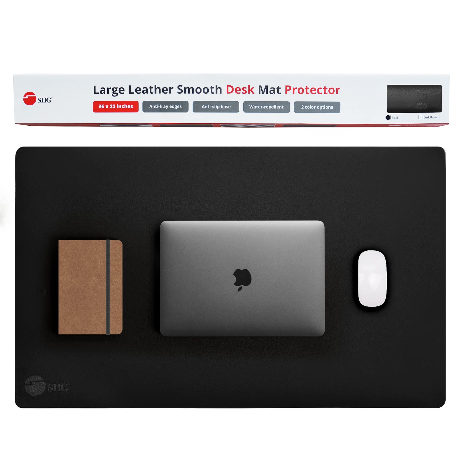 SIIG Extra-Large Vegan Leather Desk Mat 36 x 22 CE-PD0412-S1