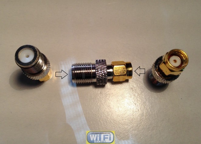 F Type Female Jack to RP SMA Male Plug Straight Adapter RF Connector Converter