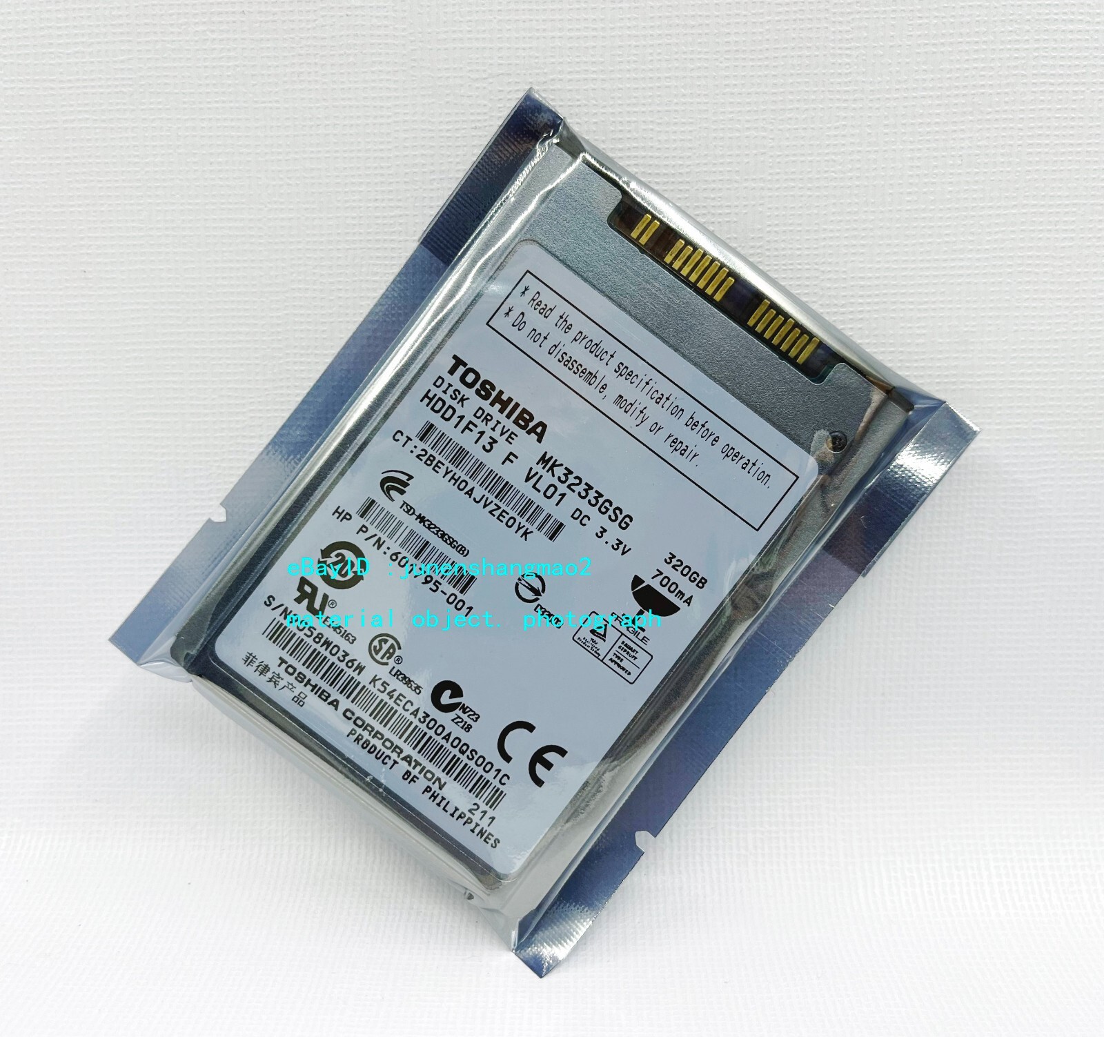 Toshiba 320GB 5400rpm MK3233GSG 1.8-inch SATA Hard Drive1F13