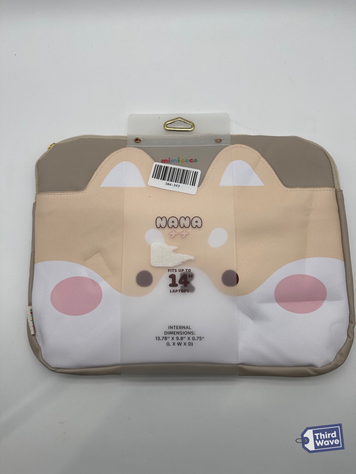 Mimicoco Shiba Character Pocket Laptop Sleeve: Fits Most Devices Up to 14"
