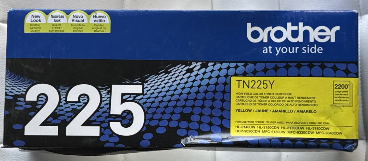 Genuine Brother High Yield Yellow Laser Cartridge TN225Y