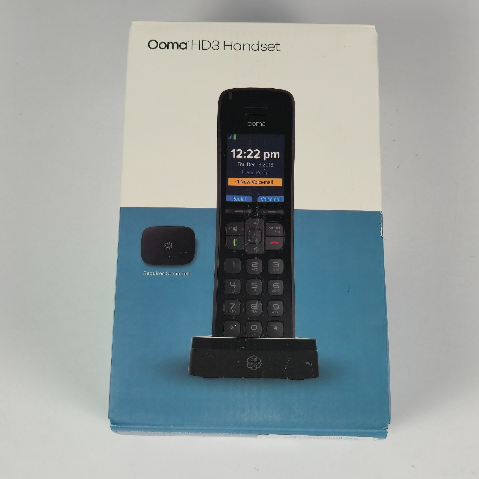 Ooma HD3 Cordless Phone Handset Black NEW SEALED