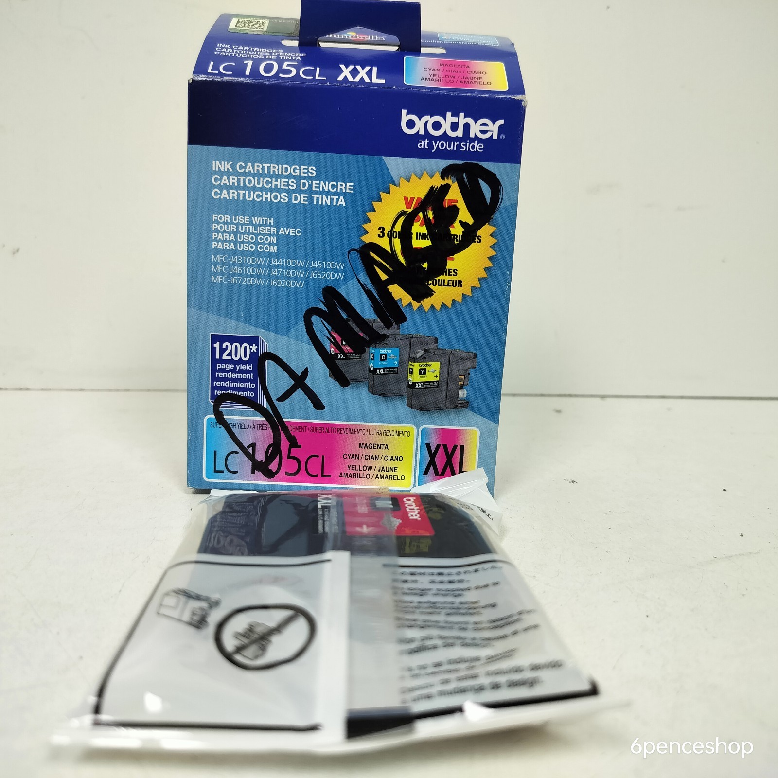 Sealed in OB-Brother LC105CL XXL Magenta Ink Cartridge Exp. 02/2027