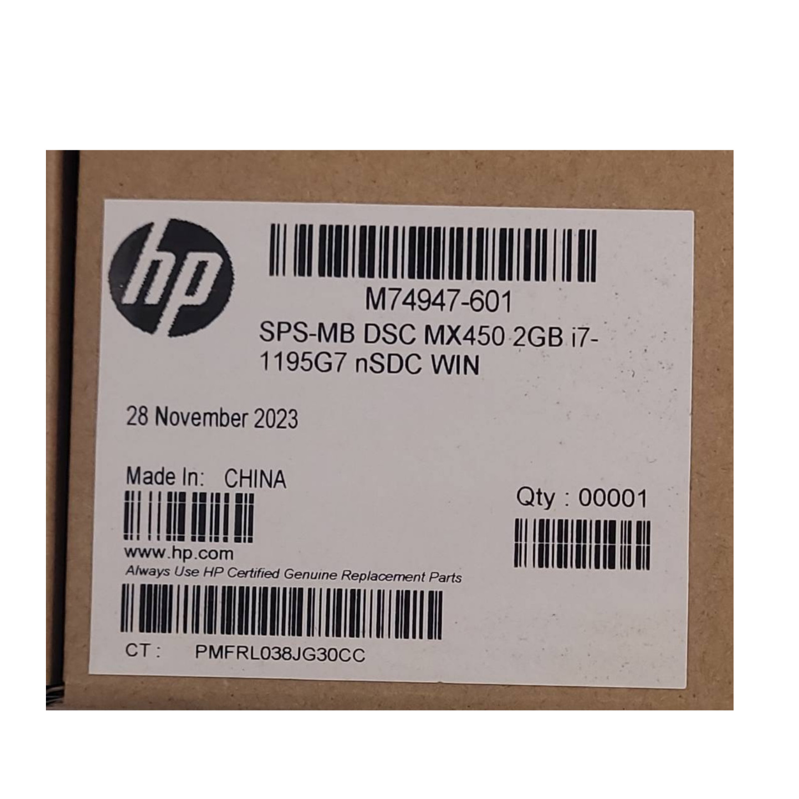 HP Pavilion 15-eg Motherboard M74947-601 i7-1195G7 MX450 2GB
