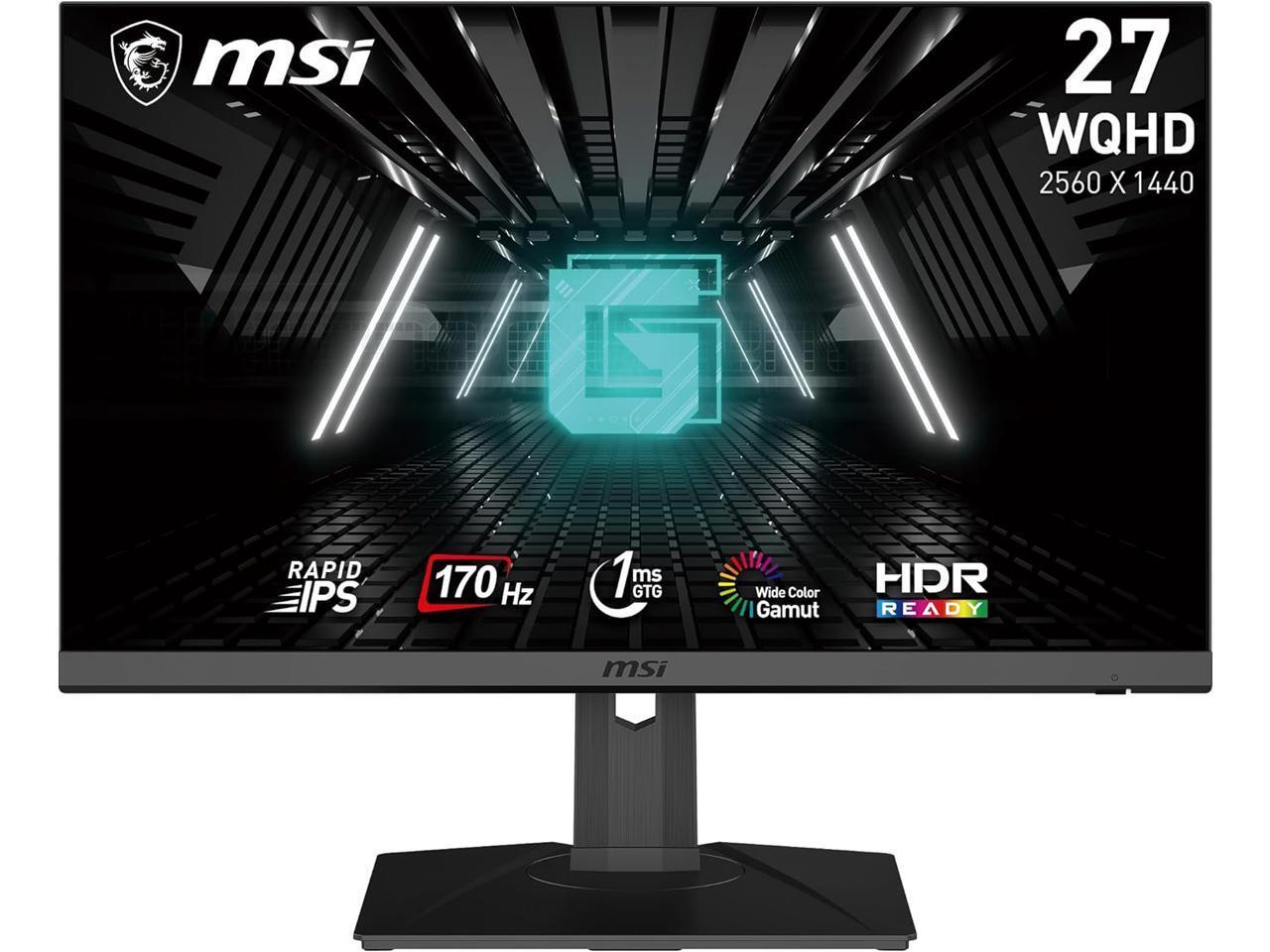 MSI 27" Gaming Monitor 1ms 170Hz (2560x1440) QHD Rapid IPS G-Sync HDR
