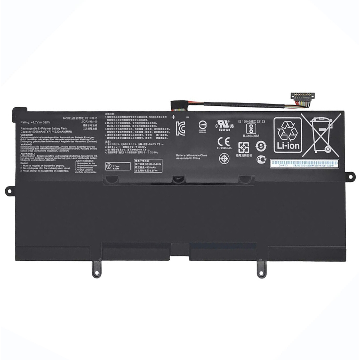 REPLACEMENT C21N1613 BATTERY FOR ASUS CHROMEBOOK FLIP C302 39WHR 0B200-02280000M