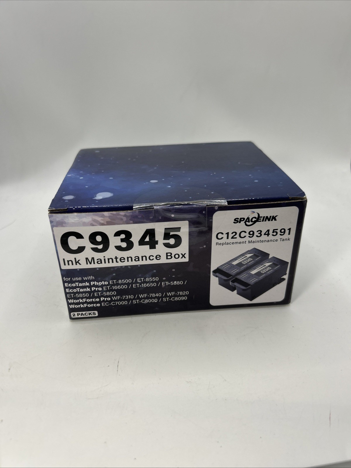 SEALED Spaceink C9345 C12C934591 Ink Maintenance Box Replacement 2pck For ET, WF
