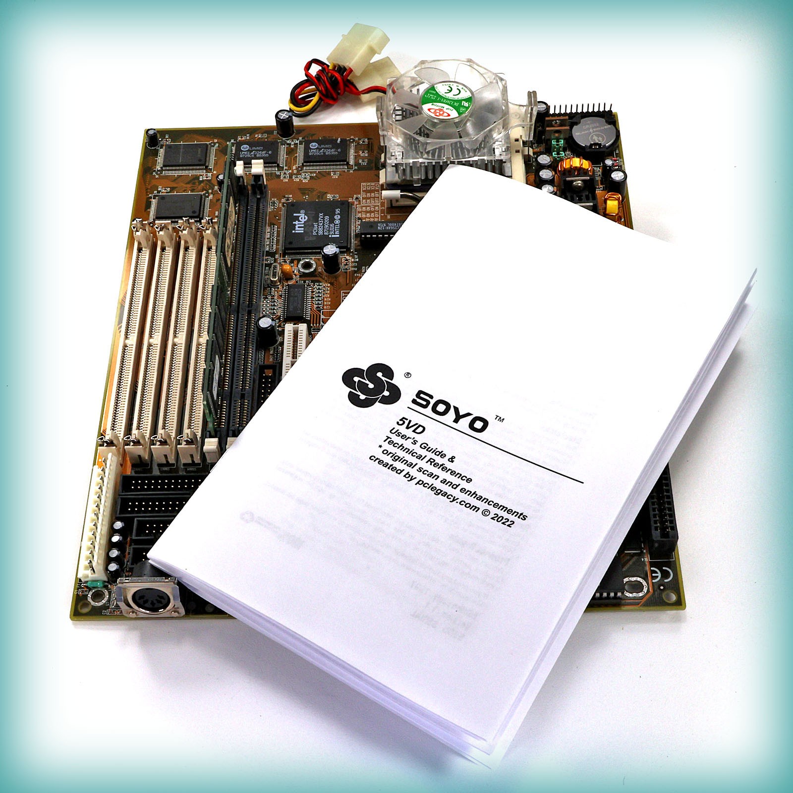 Vintage Soyo 5VD 430VX Cyrix 6x86MX-PR200, 32MB  PCI/ISA AT Motherboard —TESTED