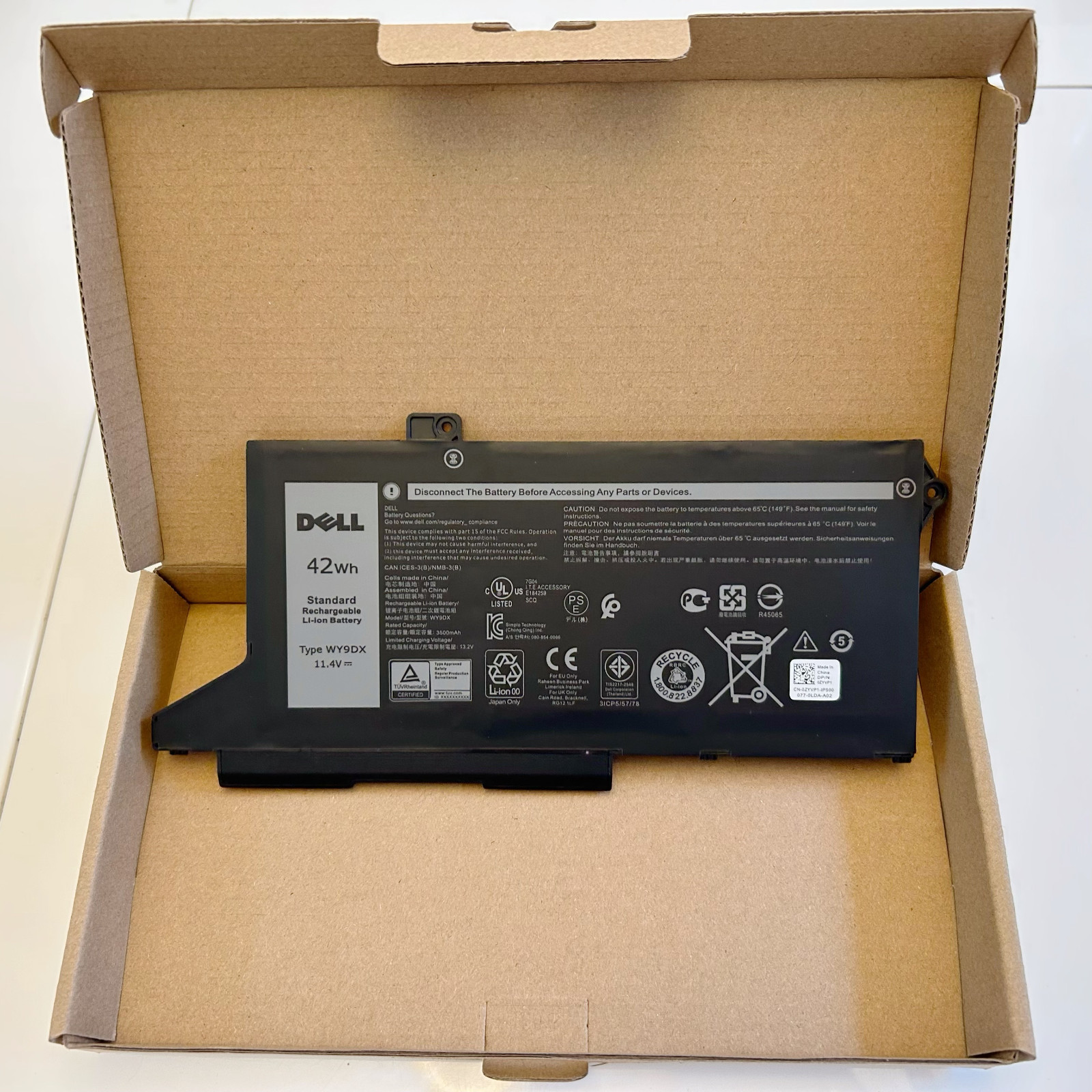 Genuine OEM 42Wh WY9DX Battery For Dell Latitude 5420 5520 005R42 0M3KCN 01K2CF