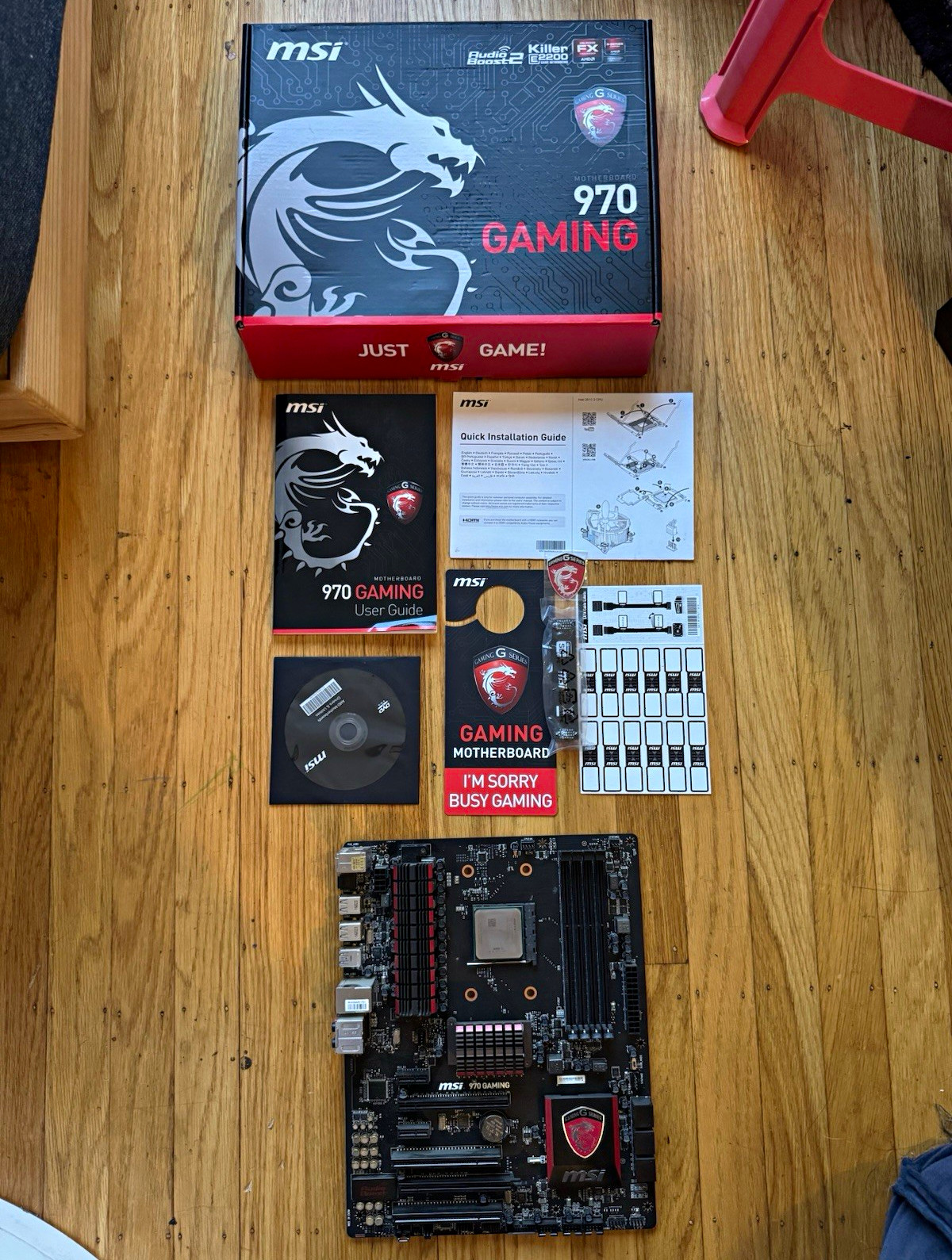 MSI 970 GAMING ATX Socket AM3+ Motherboard + 8gb + AMD FX-8350 8-Core 4.00GHz