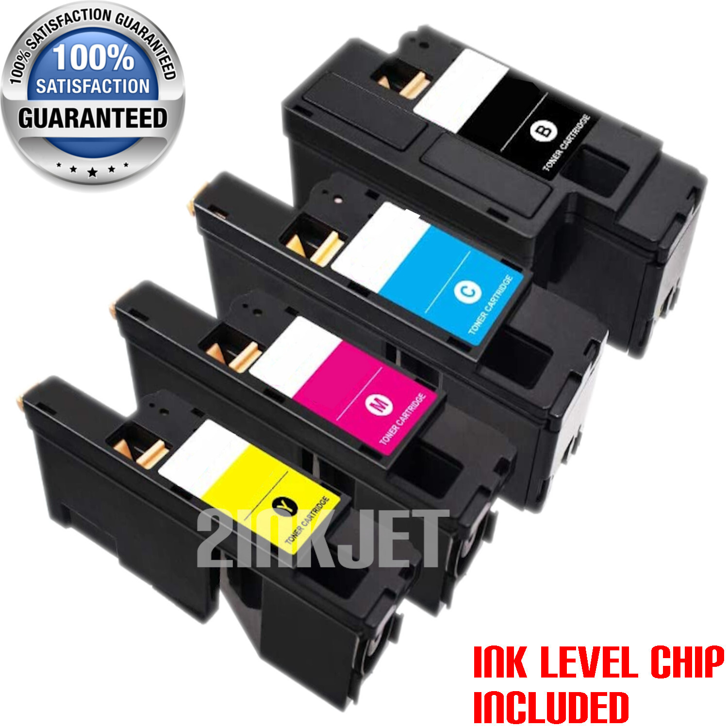 4 Color Toner Set For Dell 1250 C1760NW C1765NF C1765NFW 1250C 1350cnw 1355cnw