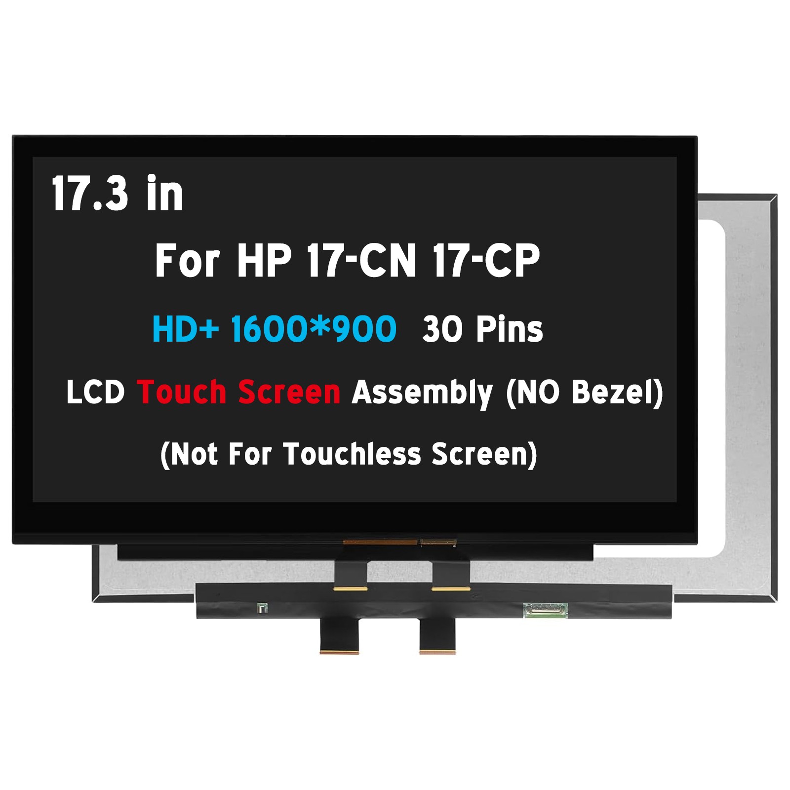 New M50441-001 17.3" HD+ For HP 17-cn 17-cn0010nr LCD Touch Screen Replacement