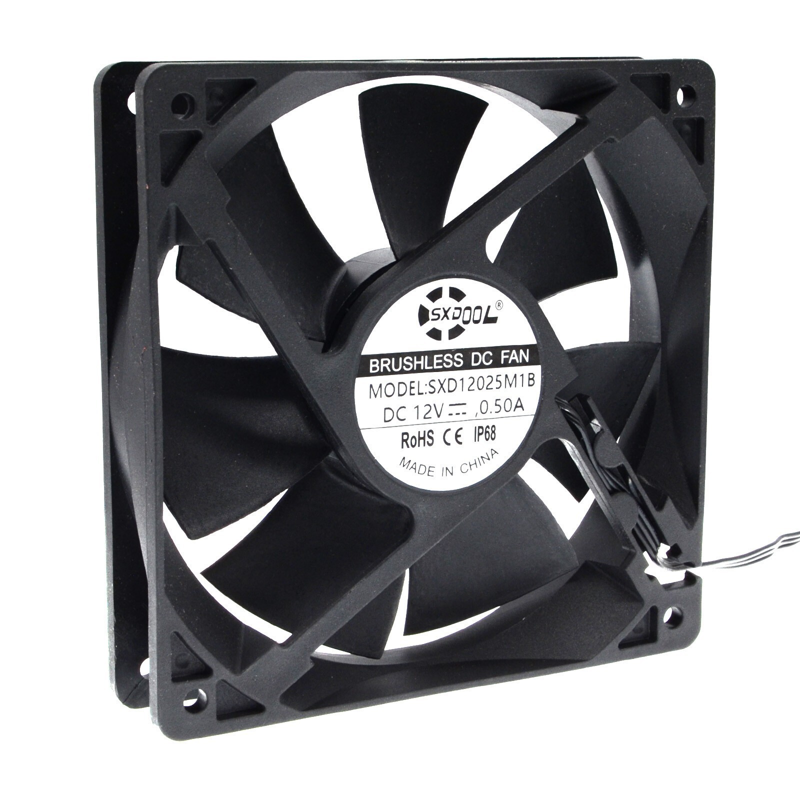 120mm 12cm Waterproof Dustproof IP68 Cooling Fan,120X120X25mm 3P 3-Pin Dual Ball