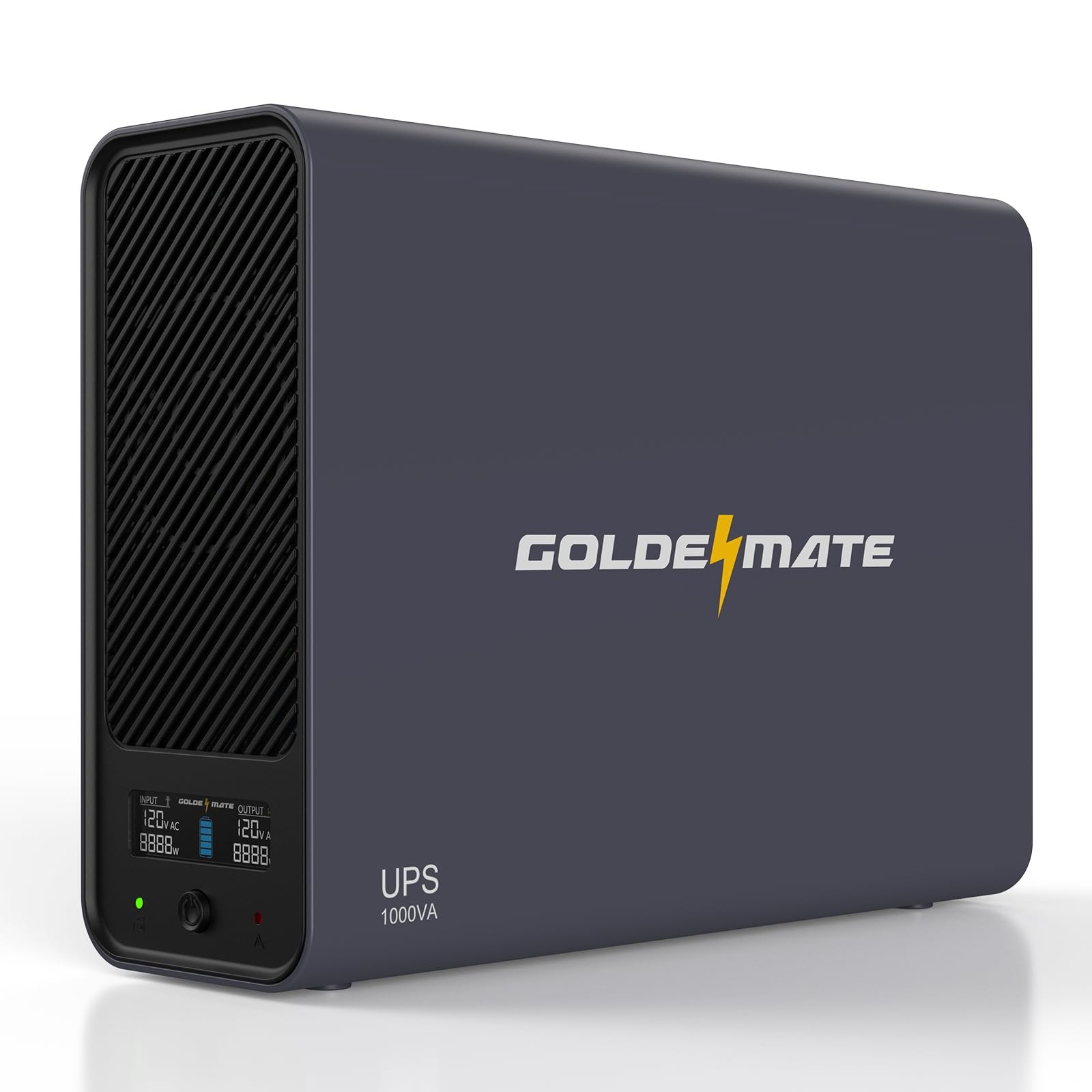 GOLDENMATE 800W UPS 1000VA Battery Backup 10-Year Lifetime for Gaming PC Server
