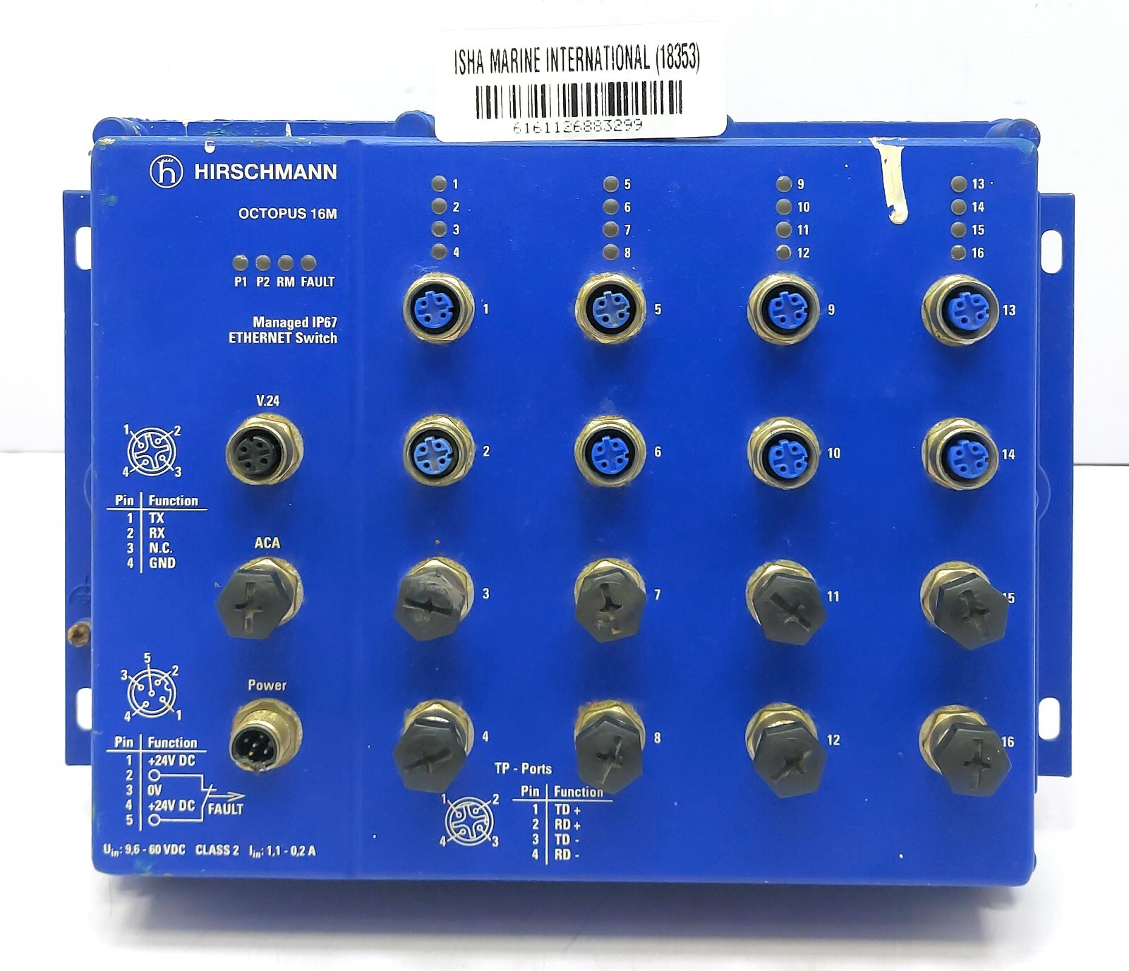 Hirschmann Octopus 16M Managed IP67 Ethernet Switch