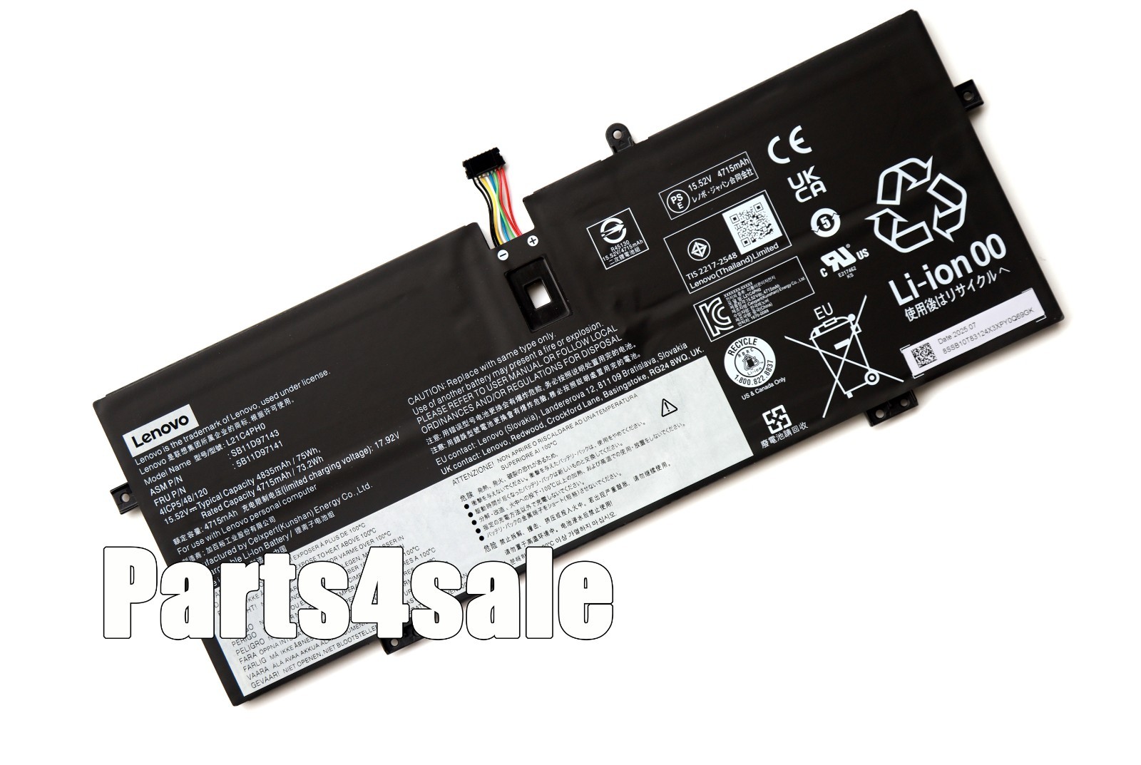 New Genuine L21C4PH0 L21D4PH0 L21M4PH0 Battery for Lenovo Yoga 9 14IAP7 14IRP8