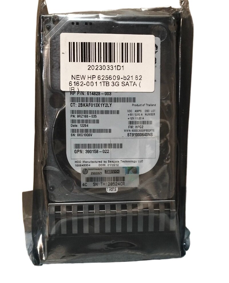 Fit 625609-B21 626162-001 1TB 3G 7.2K SATA MDL HARD DRIVE NEW